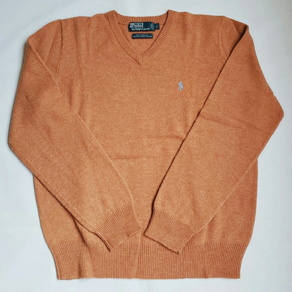 Men's Polo By Ralph Lauren V-Neck Wool Sweater